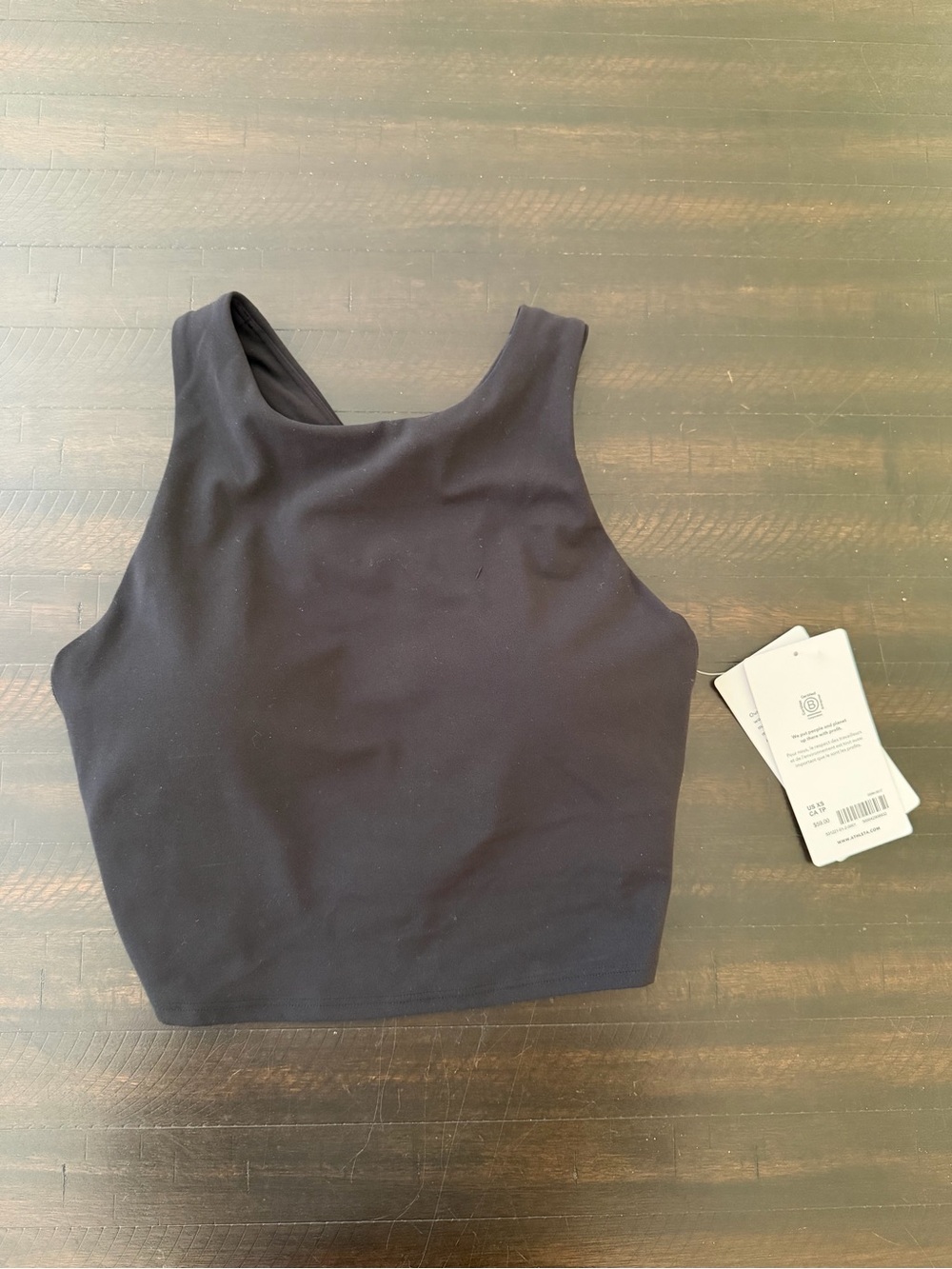 Athleta Black High-Neck Cropped Tank